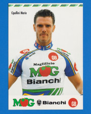 CYCLISME carte cycliste MARIO CIPOLLINI équipe GB-MG Boys Maglificio BIANCHI