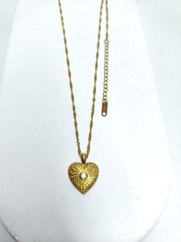 Collana cuore spazzolato con - cuore,