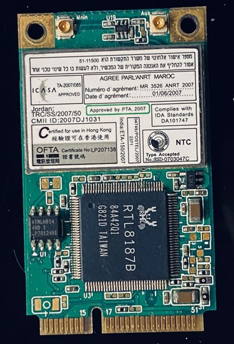 Realtek rtl8187b mini pci - realtek,