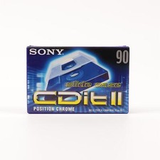 Sony CDit II custodia diapositiva cromata nastri audio vuoti - nuovo vecchio stock