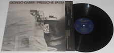 GIORGIO GABER PRESSIONE BASSA LP 1980 + INNER