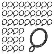 40pcs Black Curtain Rings 1"