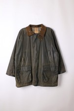 Burberry Vintage Waxed Jacket Green Large