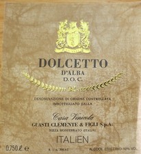 Wine labels ITALY DOLCETTO