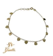 Bracciale in ORO GIALLO con Pendenti Cuore 18 KT 750% List. 385€