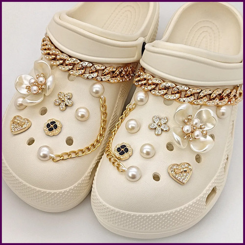 Charms scarpe perle floreali