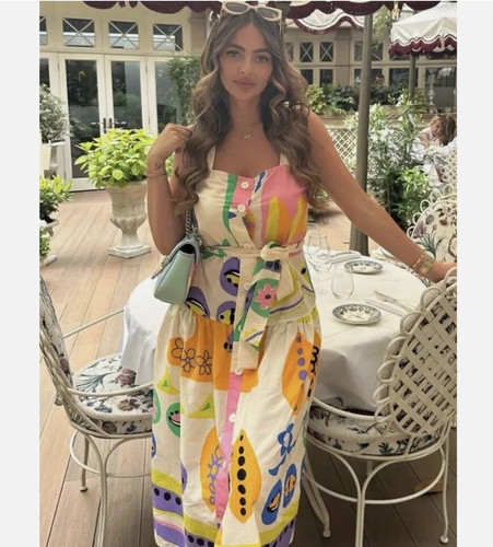 Abito midi zara - midi, astratto