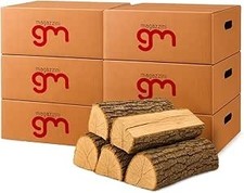 Legna Da Ardere essiccata Tronchetti Da 25 Cm(Legno di quercia, 90 Kg(6 pacchi))