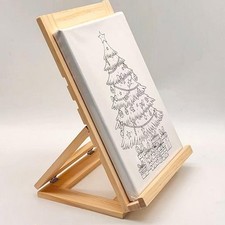 Cavalletto Da Tavolo In Legno Per Opere D'arte, Accessorio Multiuso,