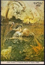 Quadro Sao Tome 1982 Picasso Natale Sacra Famiglia in Egitto Pecora Imperf MNH