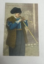 CARTOLINA COSTUMI SARDI - S. ANTIOCO - SUONATORE DI LAUNEDDAS FP VIAGGIATA