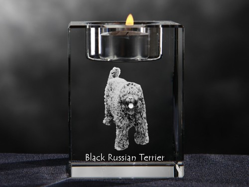 Terrier nero russo candelabro - nero,