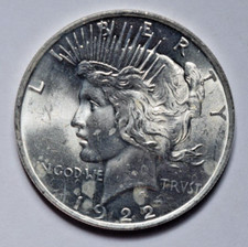 1922 PEACE SILVER $1 ~ BRIGHT BLAST WHITE GEM BU UNCIRCULATED!