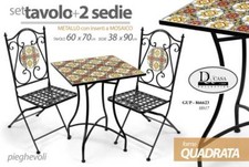 SET TAVOLO QUADRATO + 2 SEDIE