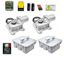 KIT CROMO MOTORE PER CANCELLO A BATTENTE 230V INTERRATO CON 2 CASSE FONDAZIONI