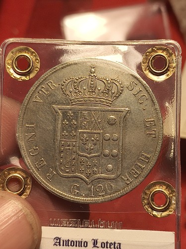 Moneta 120 grana 1854 argento - moneta,