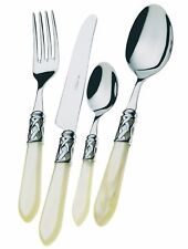 BUGATTI, Aladdin, Set Posate 24 pezzi in Acciaio Inox 18/10, Ghiera Cromata e Ma