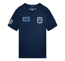 AERONAUTICA MILITARE T-shirt Frecce Tricolori Con Patch Denim TS2411 Blu
