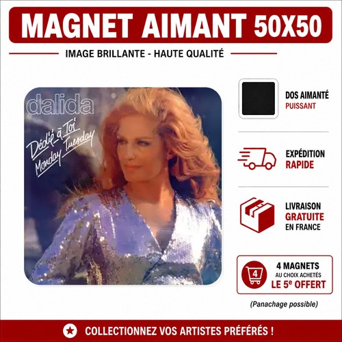 Magnet dalida 5x5 cm - magnet,