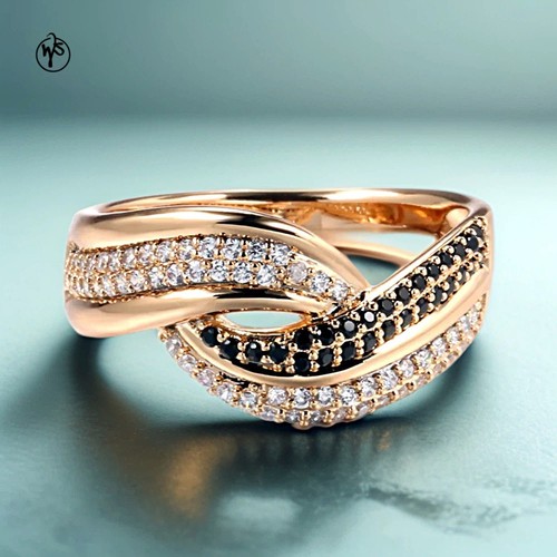 Anello doppia fila oro rosa