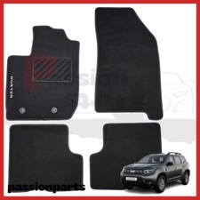 TAPPETI DACIA DUSTER DAL 2018 IN MOQUETTE CON RICAMO E 2 FISSAGGI TAPPETINI 4 PZ