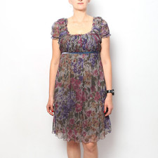 Abito estivo BLUGIRL BLUMARINE seta chiffon floreale ballo taglia M IT 42