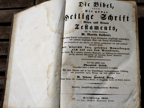 Bibbia hirschberger antico - bibbia, e