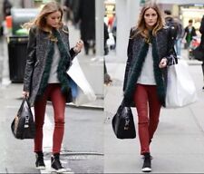 ZARA Boucle Tweed Leather Coat