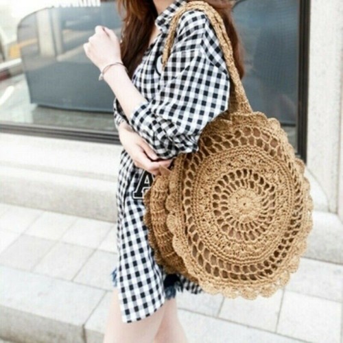 Donna paglia borsa grande - donna,