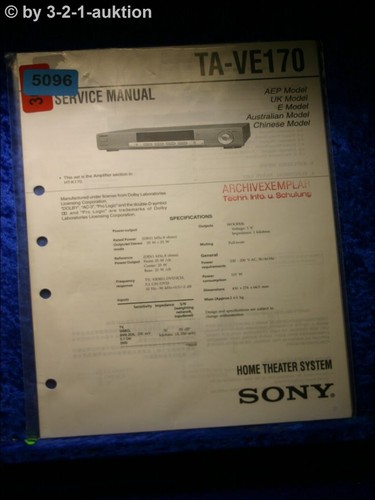 Sony service manual ve170 - sony,
