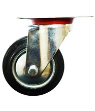 Ruota In Gomma Con Piastra