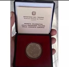 PRESIDENZA ITALIANA COMUNITA' EUROPEA 500 LIRE 1990 ARGENTO SILVER FIOR DI CONIO