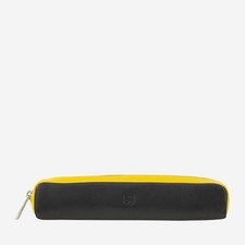 Portapenne ColorFul DuDu® in pelle – Astuccio compatto - NERO/GIALLO