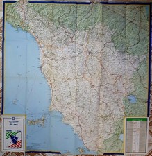 CARTINA DELLA TOSCANA, ACI DEL 1980