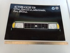 +p brochure depliant originale Autobianchi Y10 1991 Fire LX GT 4WD i.e. select.
