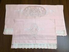 Asciugamano bagno in lino rosa