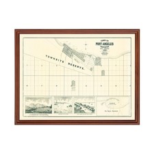 Vecchia mappa di Port Angeles