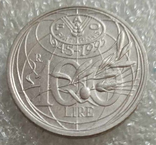 Moneta piccola 100 lire fao - moneta,