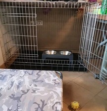 PawHut D00-025 Gabbia Trasportino Pieghevole In Acciaio per Animali - Nero