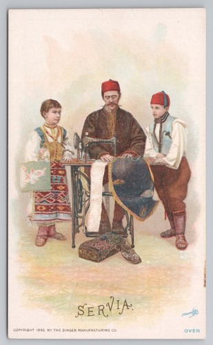 Famiglia serba con macchina - con,