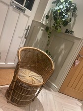 Sedia in vimini pavone botte