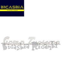 2908 - TARGHETTA ALLUMINIO CROMATA COFANO POSTERIORE VESPA 125 GTR GRANTURISMO