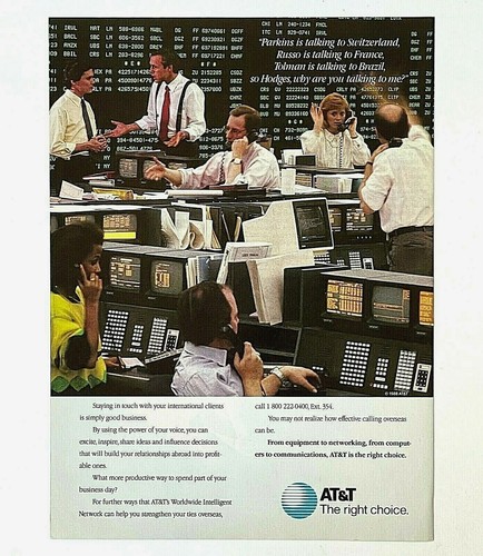 Pubblicità 1989 trading - at&t,