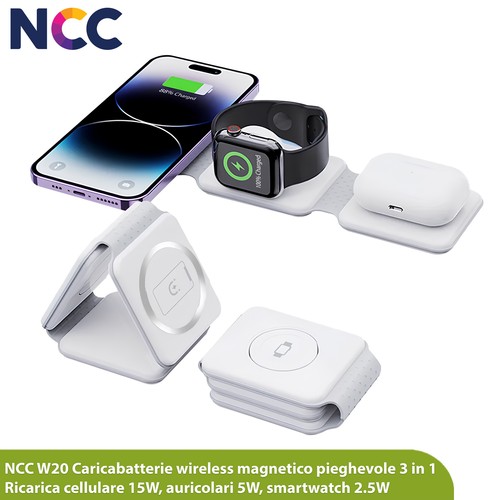 Alimentatore wireless 1 - alimentatore, 3-in-1