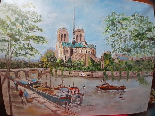 Tableau huile sur toile - tableau,
