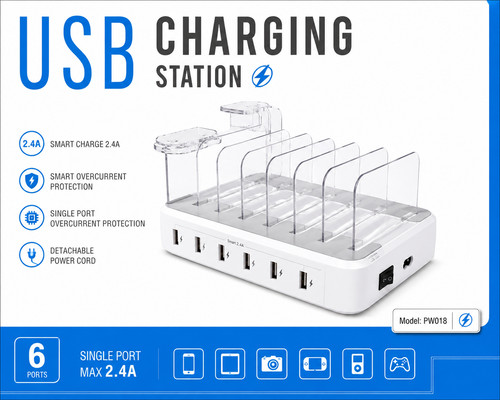 Stazione ricarica usb 6 - stazione,