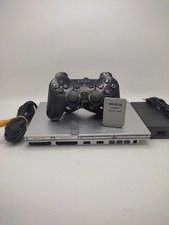 SONY PS2 SLIM PlayStation 2 Silver con CONTROLLER e MEMORY CARD