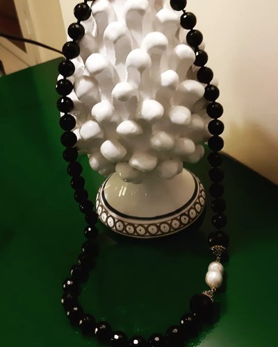 Collana elegante nera - collana,