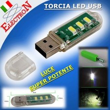 Torcia 3 LED USB 2.3W LUCE