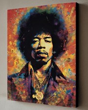 Jacob Hitt omaggi Jimi Hendrix moderno astratto 40x30CM con COA Proof Art